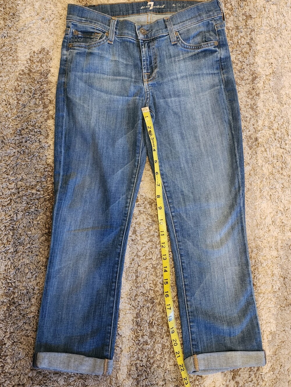 7 For All Mankind Jeans - Light Blue Wash.